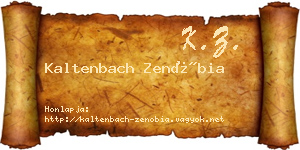 Kaltenbach Zenóbia névjegykártya